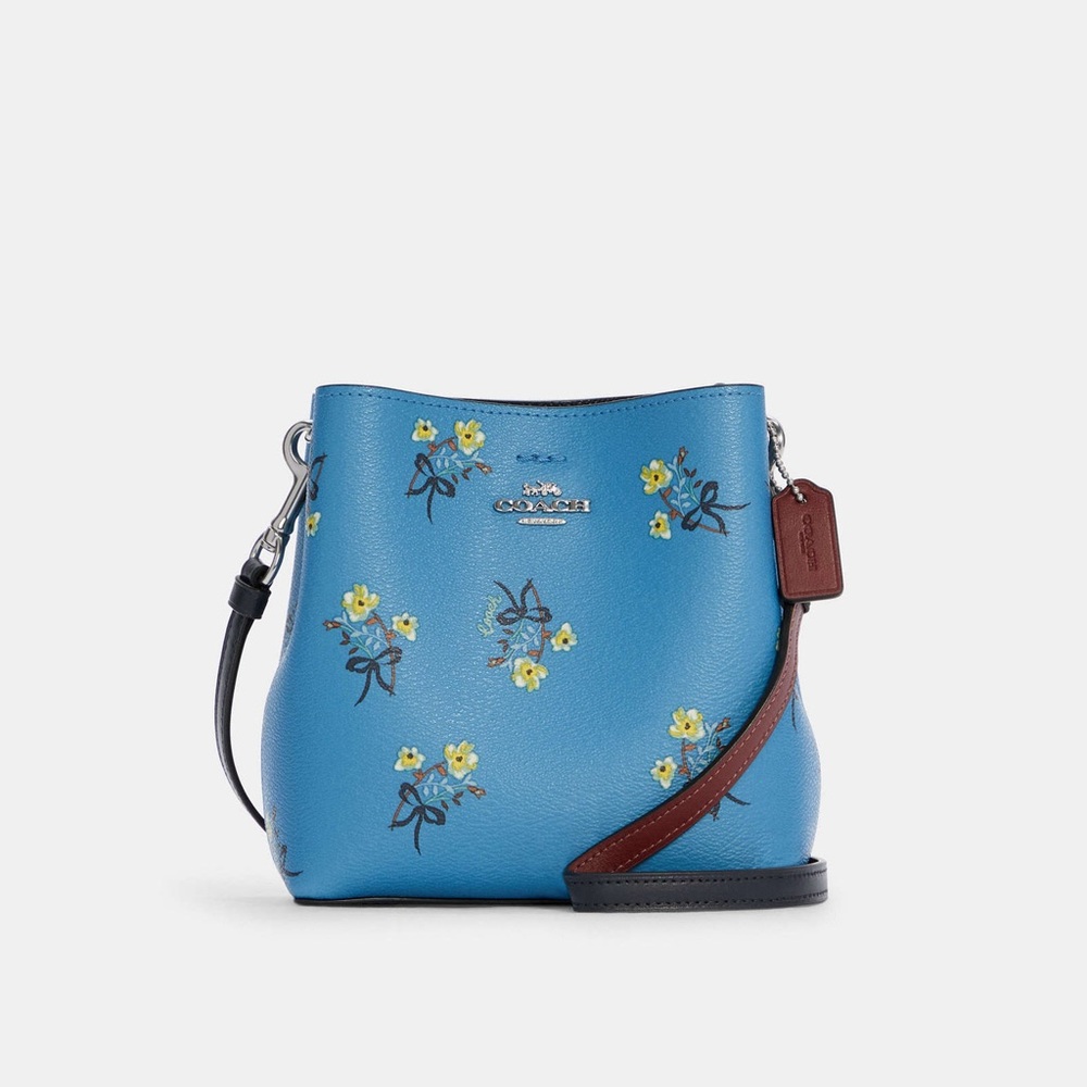 Mini Town Bucket Bag With Floral Bow Print